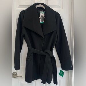 Tahari Women's Black Trench Coat with Belt